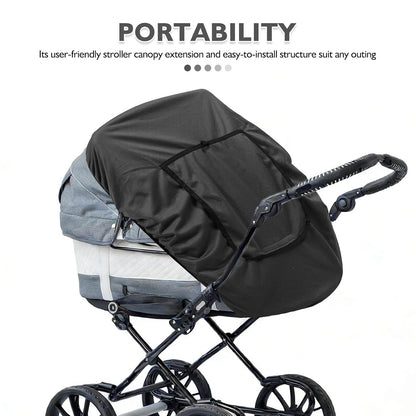 Stroller Sun Shade Canopy UV Protection Foldable Fabric