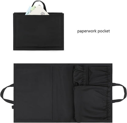 Removable Organizer Insert with Insulated Pocket,Updated Diaper Bag with 11 Total Pockets&Changing Pad, Handbag Tote Bag for Women Mommy Nurse (Brown)