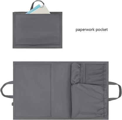 Removable Organizer Insert with Insulated Pocket,Updated Diaper Bag with 11 Total Pockets&Changing Pad, Handbag Tote Bag for Women Mommy Nurse (Brown)