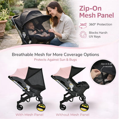 Doona Car Seat Sun Shade Extension, UV Protection Canopy, Bug Net