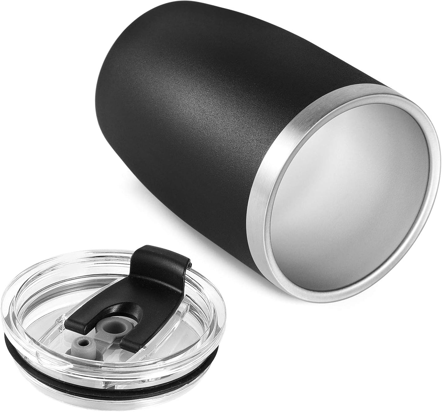 Stainless Steel 12 oz Tumblers bulk Vacuum Insulated Double Wall Travel Tumbler with Lid and Straw Reusable Tumbler,White 6 pack