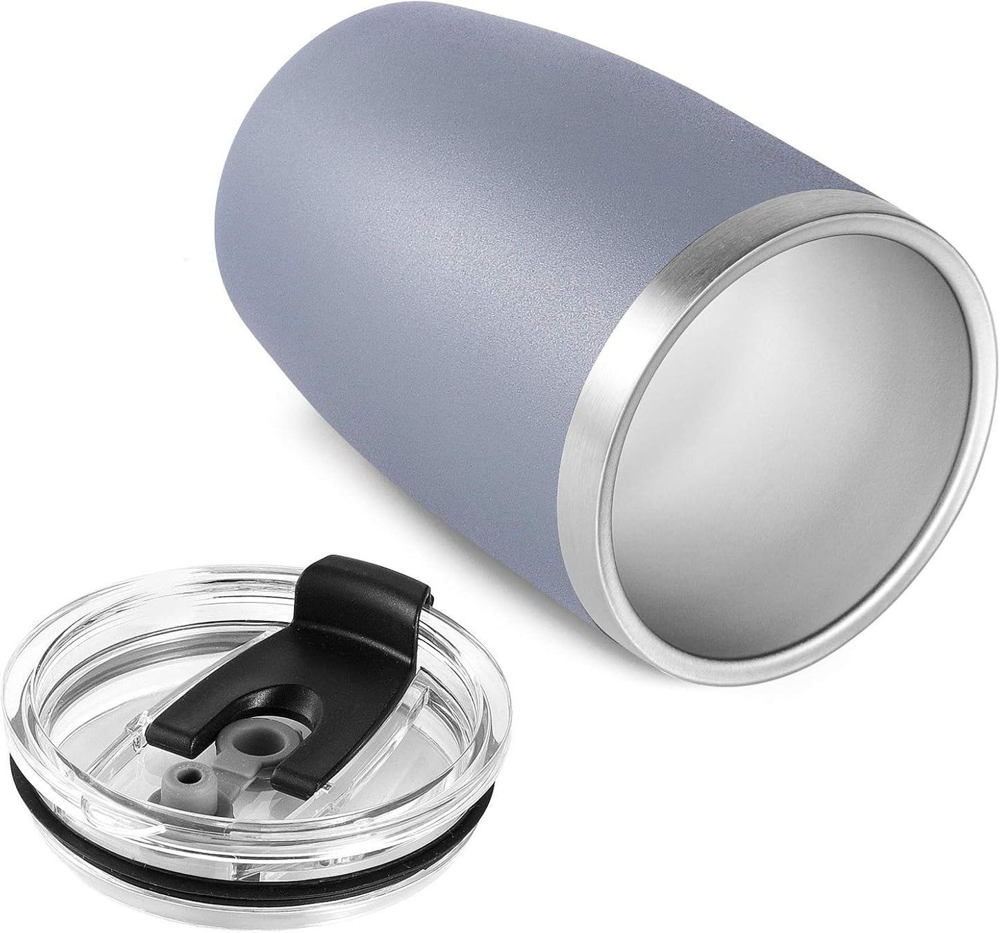 Stainless Steel 12 oz Tumblers bulk Vacuum Insulated Double Wall Travel Tumbler with Lid and Straw Reusable Tumbler,White 6 pack