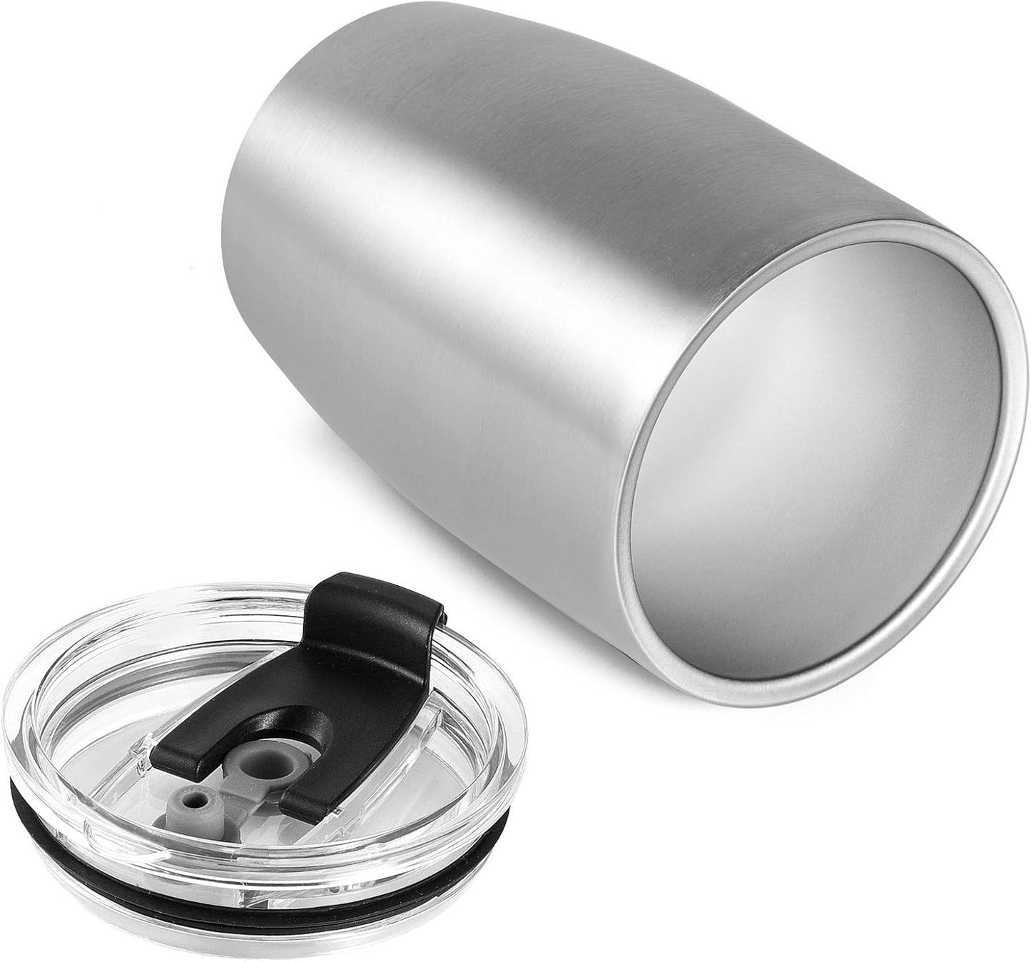 Stainless Steel 12 oz Tumblers bulk Vacuum Insulated Double Wall Travel Tumbler with Lid and Straw Reusable Tumbler,White 6 pack