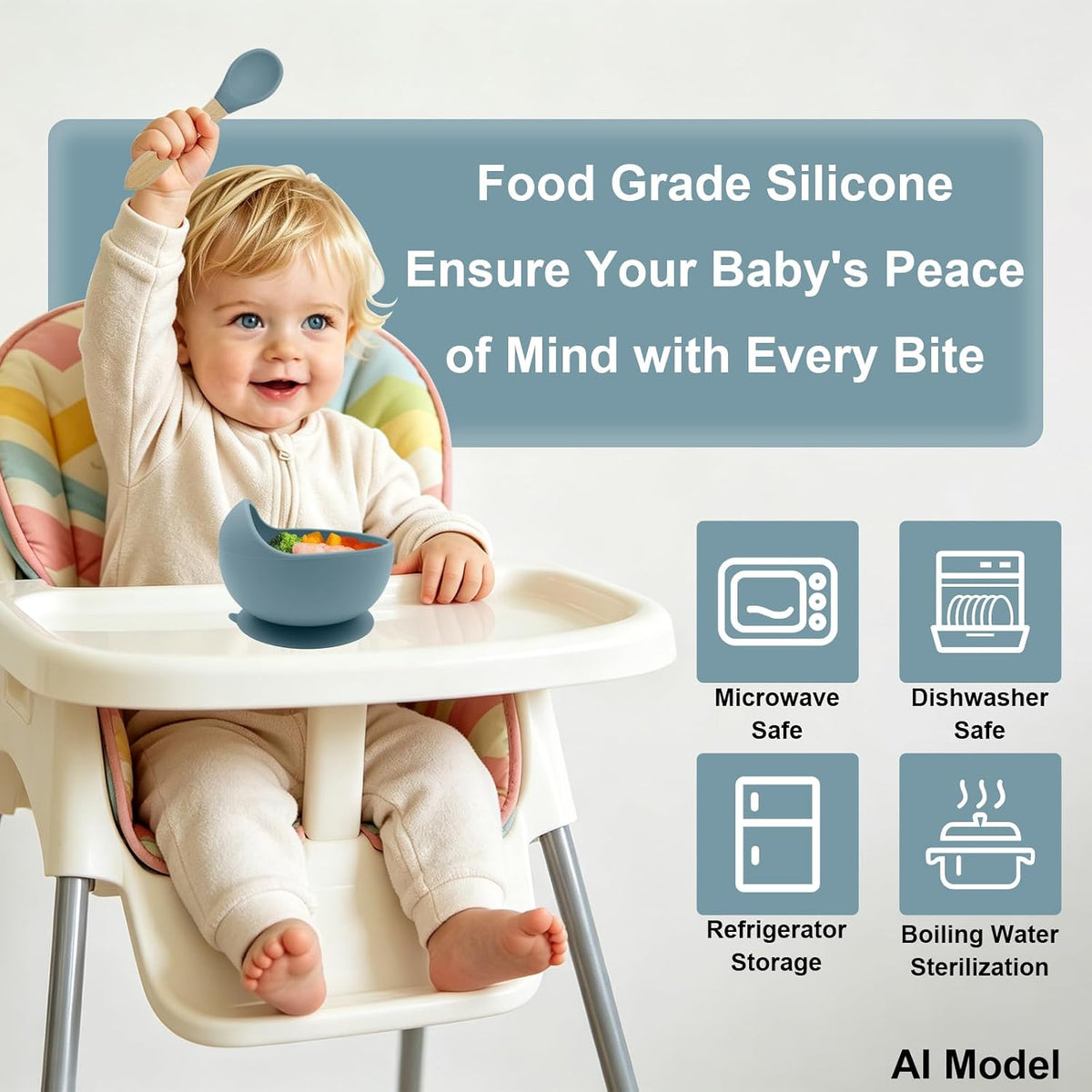 Silicone Baby Feeding Set 9 Pcs, Baby Led Weaning Supplies