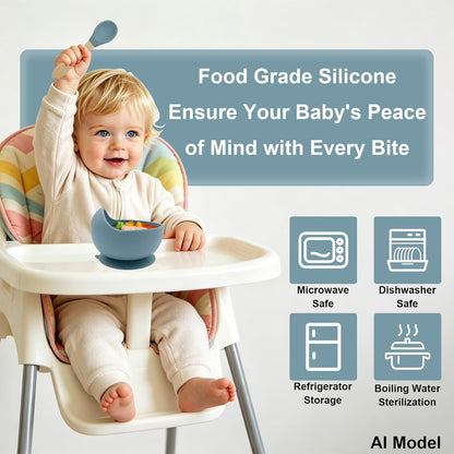 Silicone Baby Feeding Set 9 Pcs, Baby Led Weaning Supplies