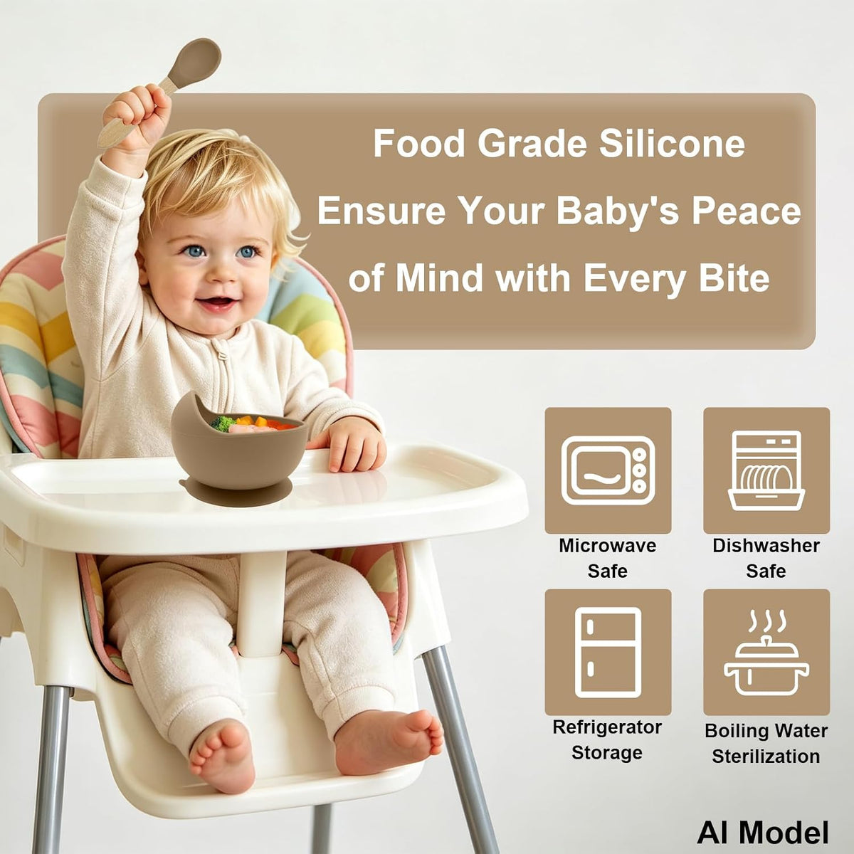 Silicone Baby Feeding Set 9 Pcs, Baby Led Weaning Supplies