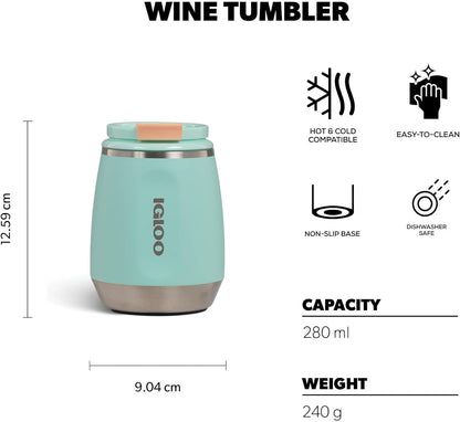 20 oz FlipNSip Tumbler, Reusable Travel Mug, Stainless Steel Insulated Hydration Cup for Hot & Cold Beverages,Seafoam