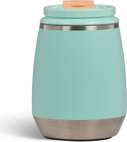 20 oz FlipNSip Tumbler, Reusable Travel Mug, Stainless Steel Insulated Hydration Cup for Hot & Cold Beverages,Seafoam
