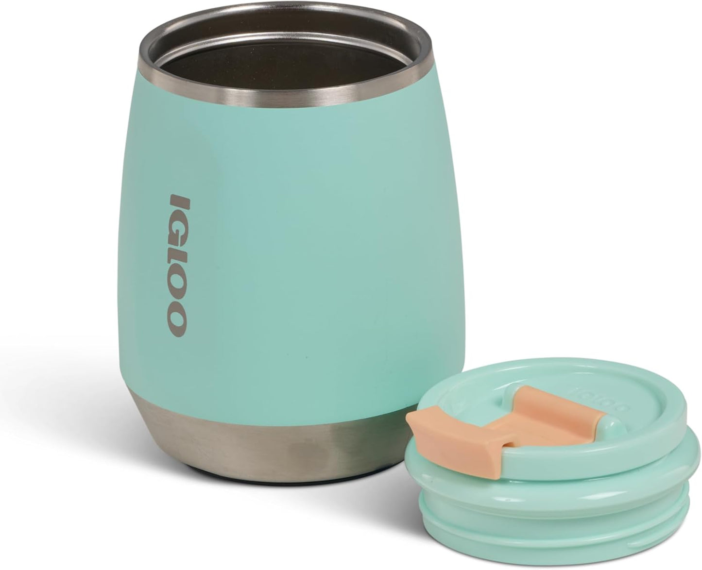 20 oz FlipNSip Tumbler, Reusable Travel Mug, Stainless Steel Insulated Hydration Cup for Hot & Cold Beverages,Seafoam