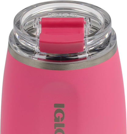 20 oz FlipNSip Tumbler, Reusable Travel Mug, Stainless Steel Insulated Hydration Cup for Hot & Cold Beverages,Seafoam
