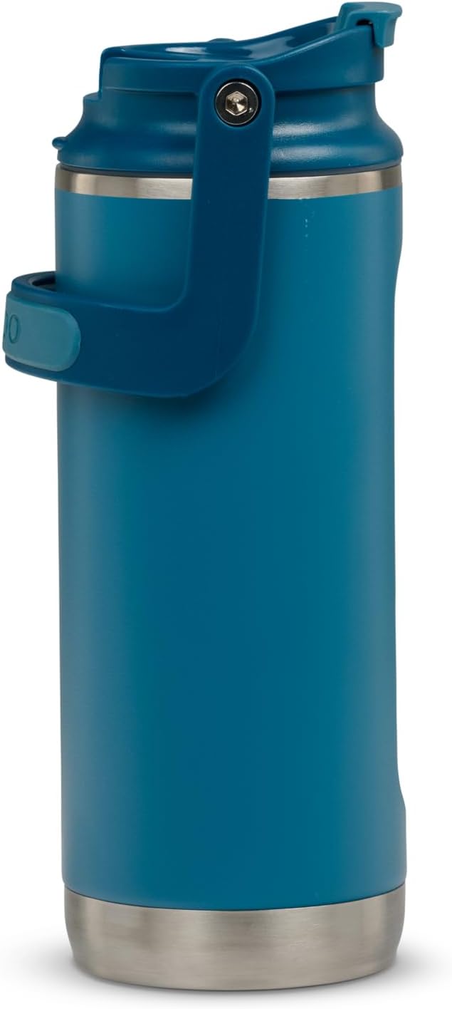 20 oz FlipNSip Tumbler, Reusable Travel Mug, Stainless Steel Insulated Hydration Cup for Hot & Cold Beverages,Seafoam