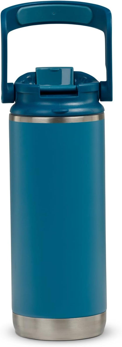 20 oz FlipNSip Tumbler, Reusable Travel Mug, Stainless Steel Insulated Hydration Cup for Hot & Cold Beverages,Seafoam