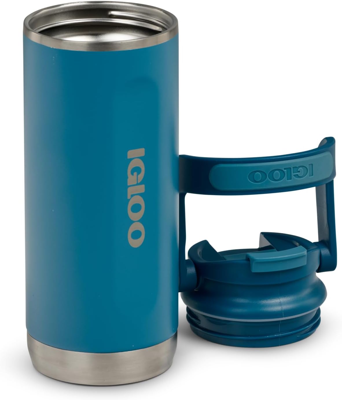 20 oz FlipNSip Tumbler, Reusable Travel Mug, Stainless Steel Insulated Hydration Cup for Hot & Cold Beverages,Seafoam