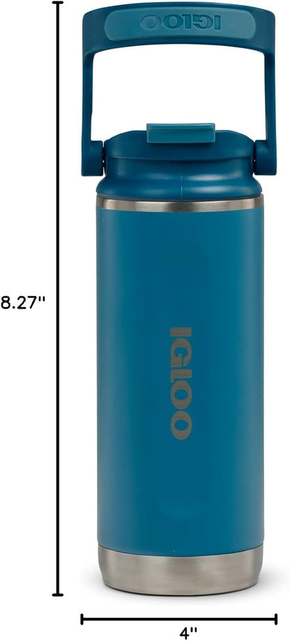 20 oz FlipNSip Tumbler, Reusable Travel Mug, Stainless Steel Insulated Hydration Cup for Hot & Cold Beverages,Seafoam