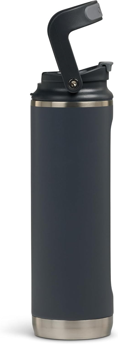 20 oz FlipNSip Tumbler, Reusable Travel Mug, Stainless Steel Insulated Hydration Cup for Hot & Cold Beverages,Seafoam
