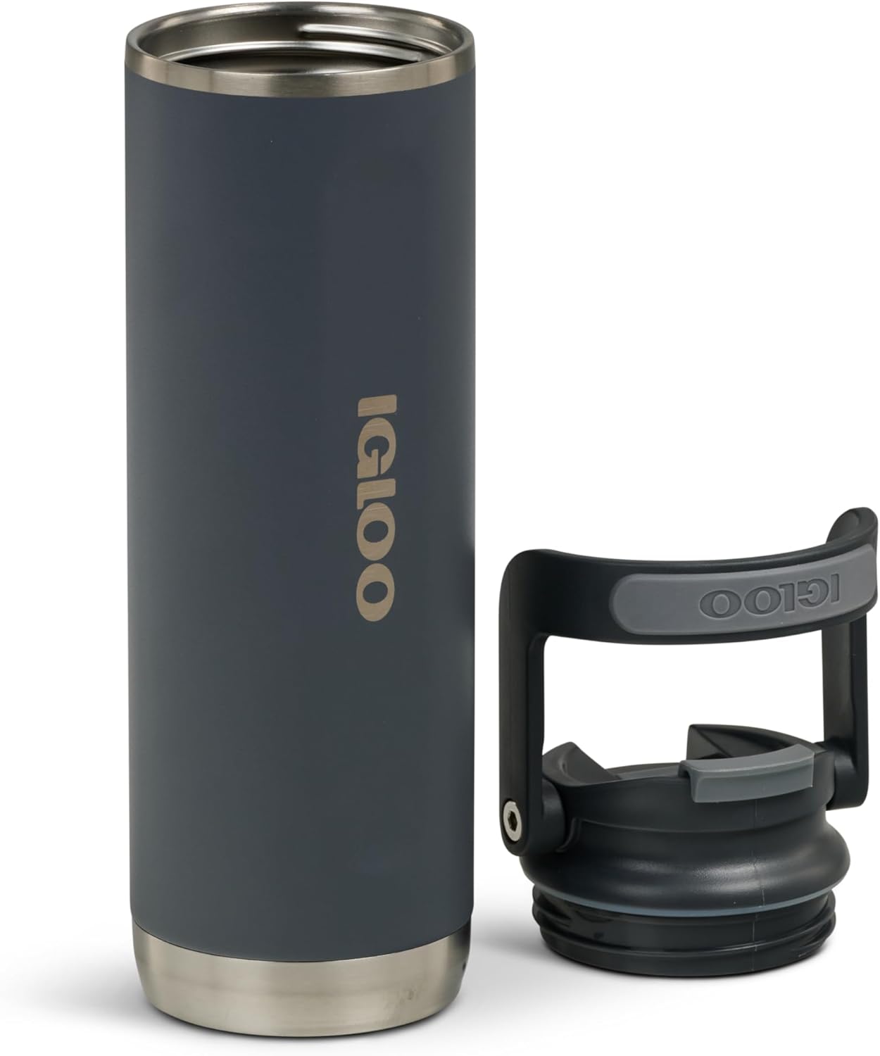 20 oz FlipNSip Tumbler, Reusable Travel Mug, Stainless Steel Insulated Hydration Cup for Hot & Cold Beverages,Seafoam