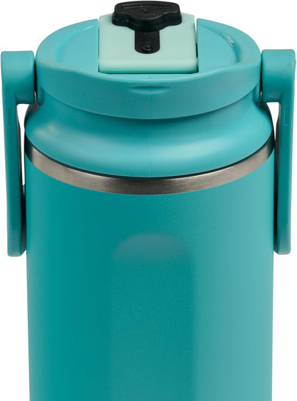 20 oz FlipNSip Tumbler, Reusable Travel Mug, Stainless Steel Insulated Hydration Cup for Hot & Cold Beverages,Seafoam