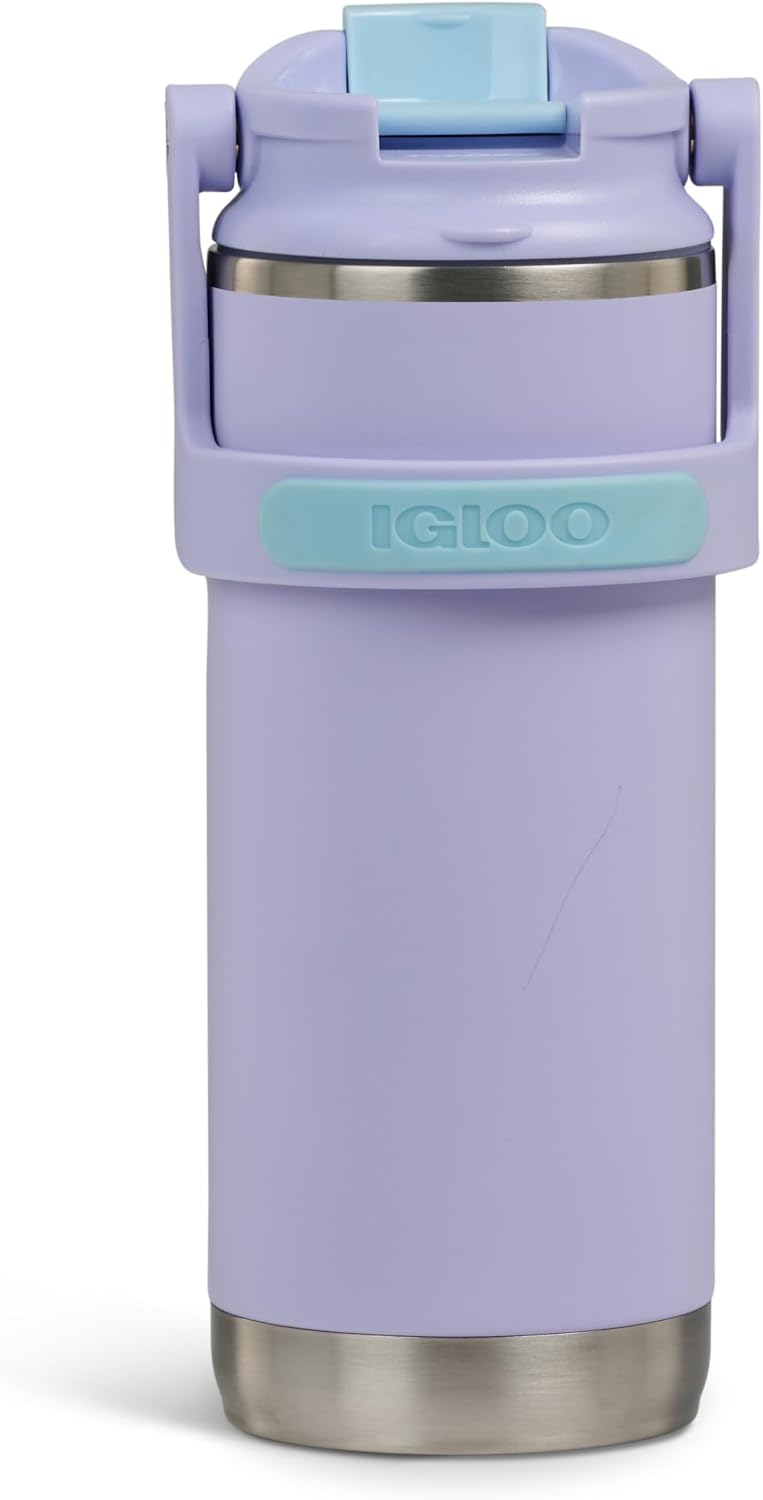 20 oz FlipNSip Tumbler, Reusable Travel Mug, Stainless Steel Insulated Hydration Cup for Hot & Cold Beverages,Seafoam