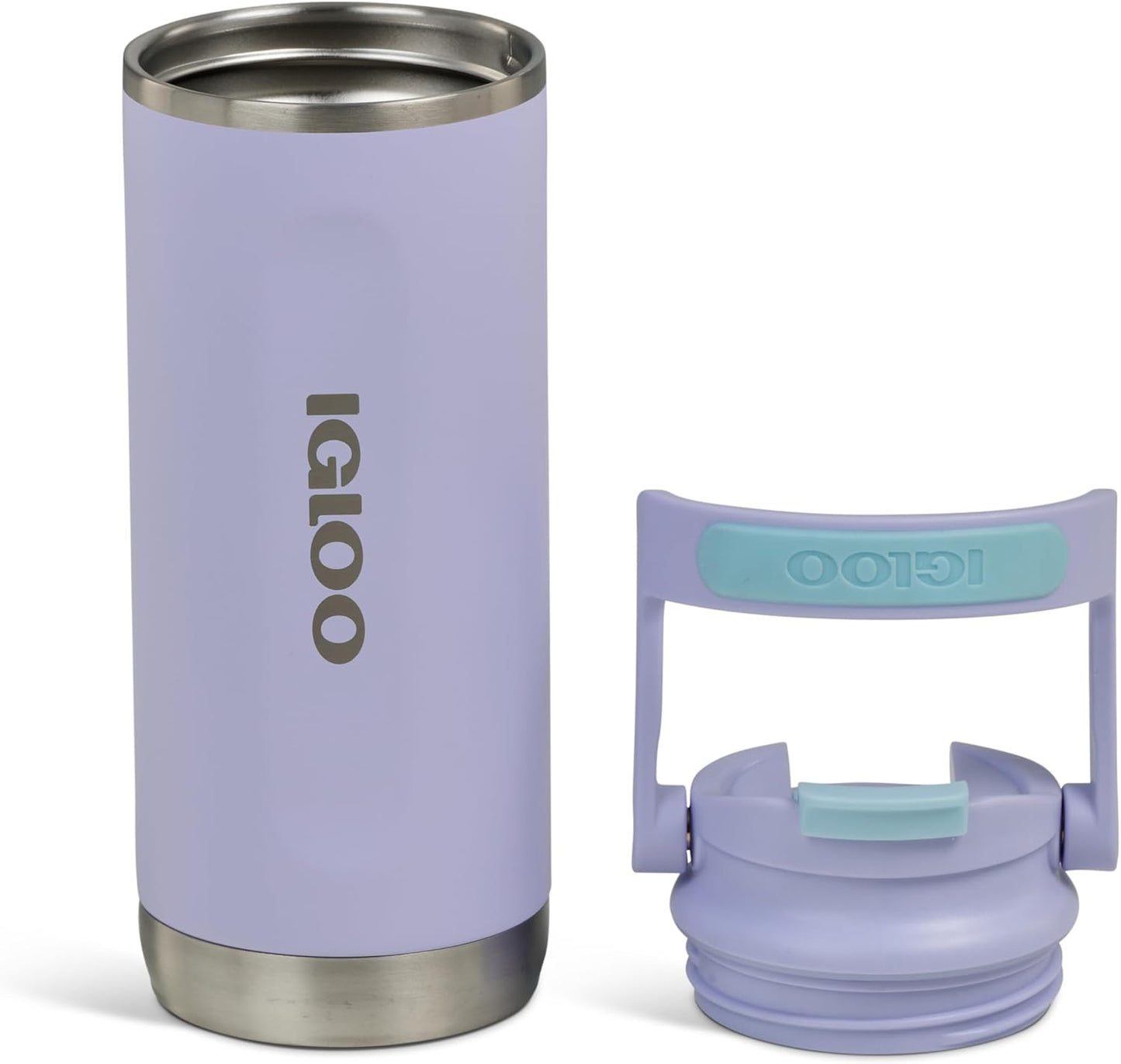 20 oz FlipNSip Tumbler, Reusable Travel Mug, Stainless Steel Insulated Hydration Cup for Hot & Cold Beverages,Seafoam
