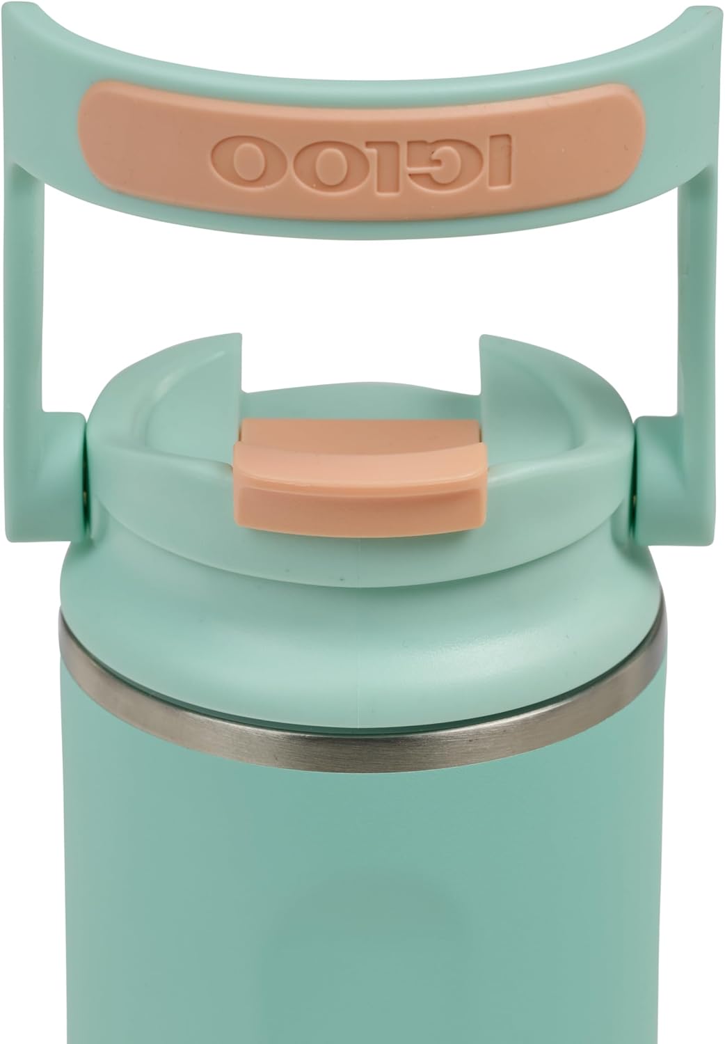 20 oz FlipNSip Tumbler, Reusable Travel Mug, Stainless Steel Insulated Hydration Cup for Hot & Cold Beverages,Seafoam