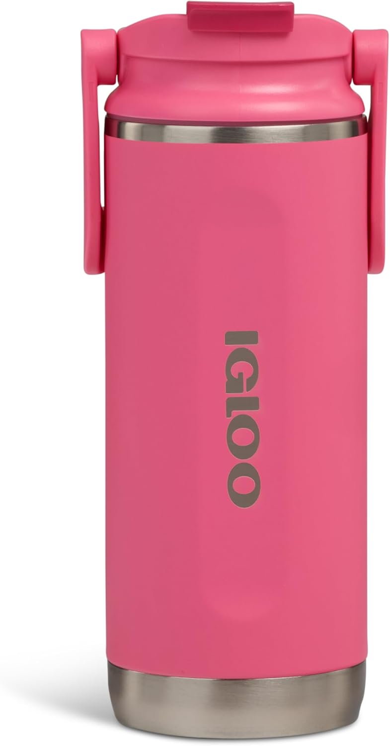 20 oz FlipNSip Tumbler, Reusable Travel Mug, Stainless Steel Insulated Hydration Cup for Hot & Cold Beverages,Seafoam