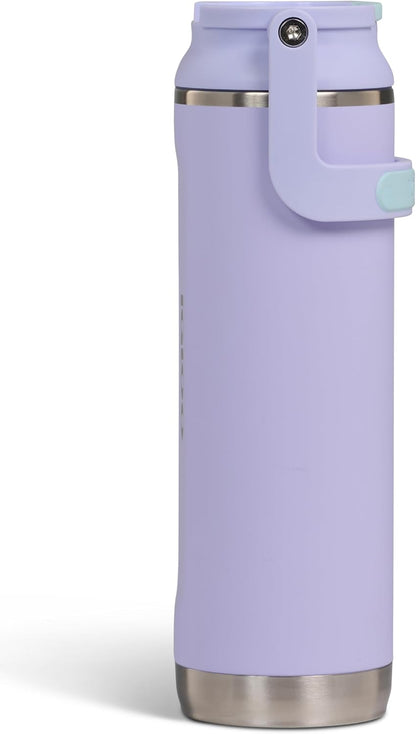 20 oz FlipNSip Tumbler, Reusable Travel Mug, Stainless Steel Insulated Hydration Cup for Hot & Cold Beverages,Seafoam