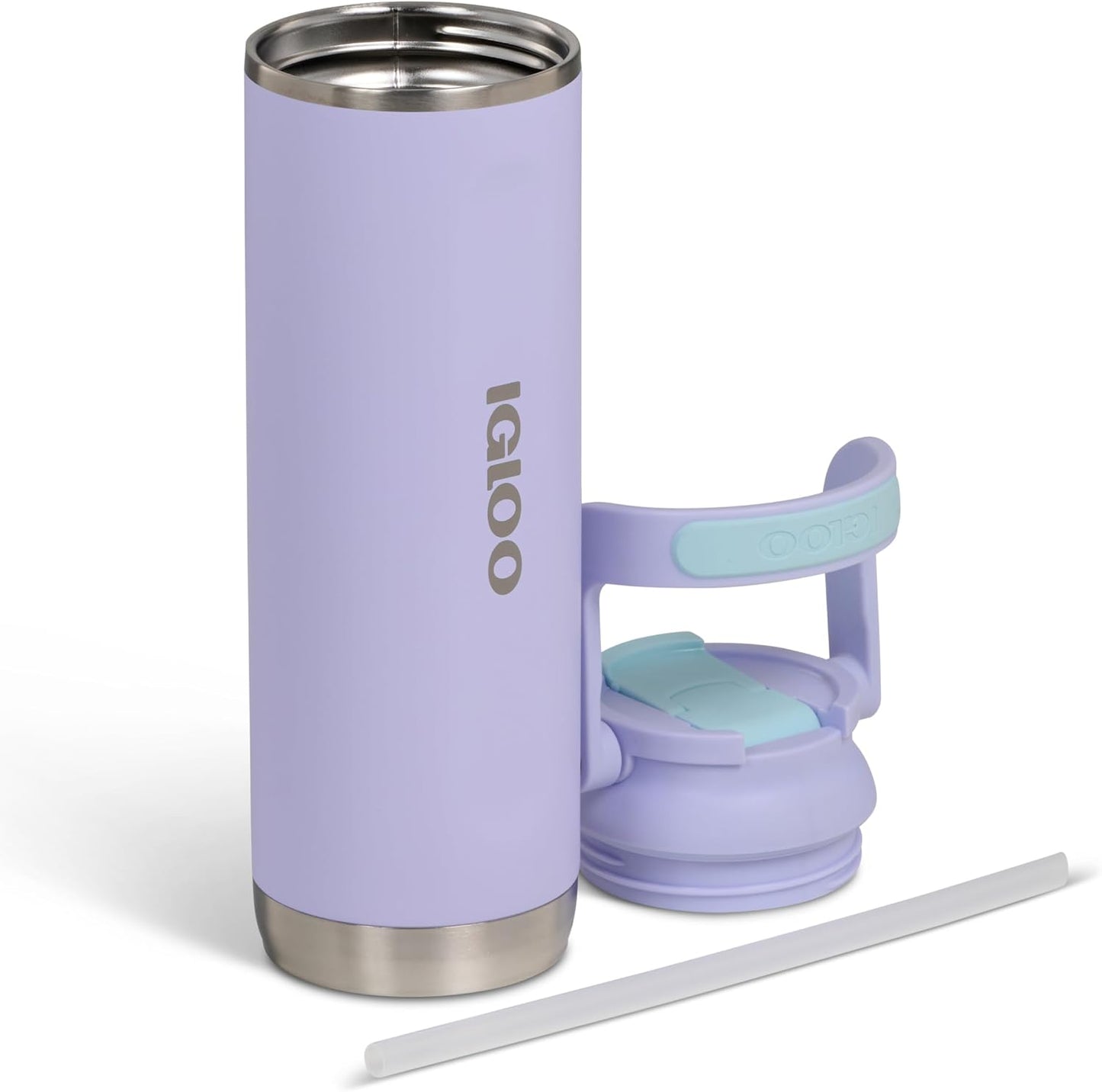 20 oz FlipNSip Tumbler, Reusable Travel Mug, Stainless Steel Insulated Hydration Cup for Hot & Cold Beverages,Seafoam
