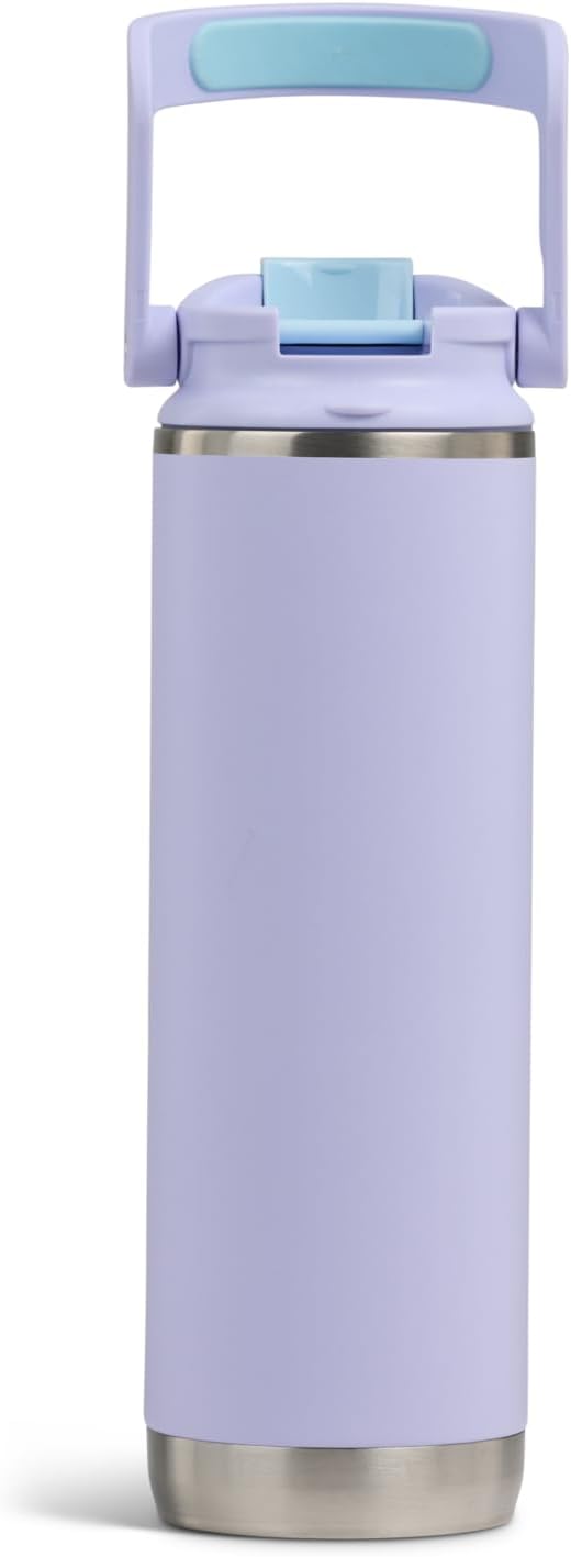 20 oz FlipNSip Tumbler, Reusable Travel Mug, Stainless Steel Insulated Hydration Cup for Hot & Cold Beverages,Seafoam