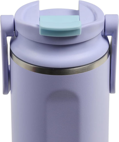 20 oz FlipNSip Tumbler, Reusable Travel Mug, Stainless Steel Insulated Hydration Cup for Hot & Cold Beverages,Seafoam