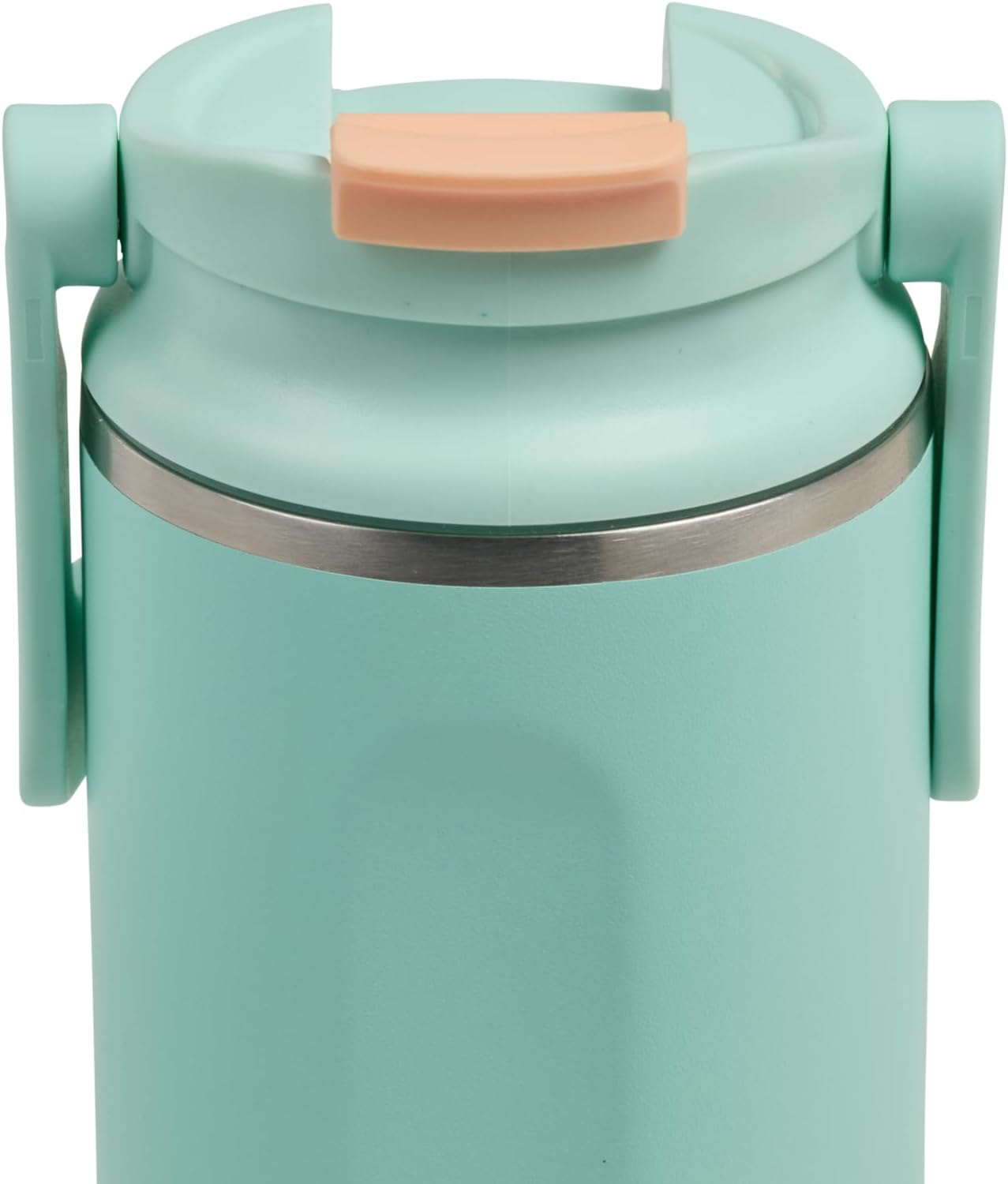 20 oz FlipNSip Tumbler, Reusable Travel Mug, Stainless Steel Insulated Hydration Cup for Hot & Cold Beverages,Seafoam
