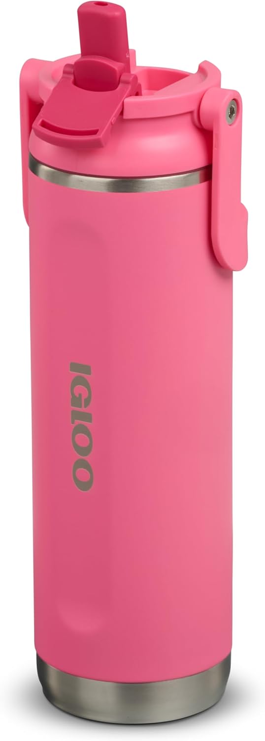 20 oz FlipNSip Tumbler, Reusable Travel Mug, Stainless Steel Insulated Hydration Cup for Hot & Cold Beverages,Seafoam