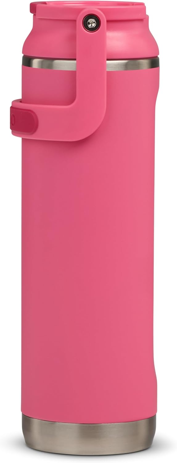 20 oz FlipNSip Tumbler, Reusable Travel Mug, Stainless Steel Insulated Hydration Cup for Hot & Cold Beverages,Seafoam
