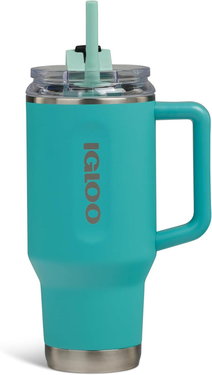 20 oz FlipNSip Tumbler, Reusable Travel Mug, Stainless Steel Insulated Hydration Cup for Hot & Cold Beverages,Seafoam