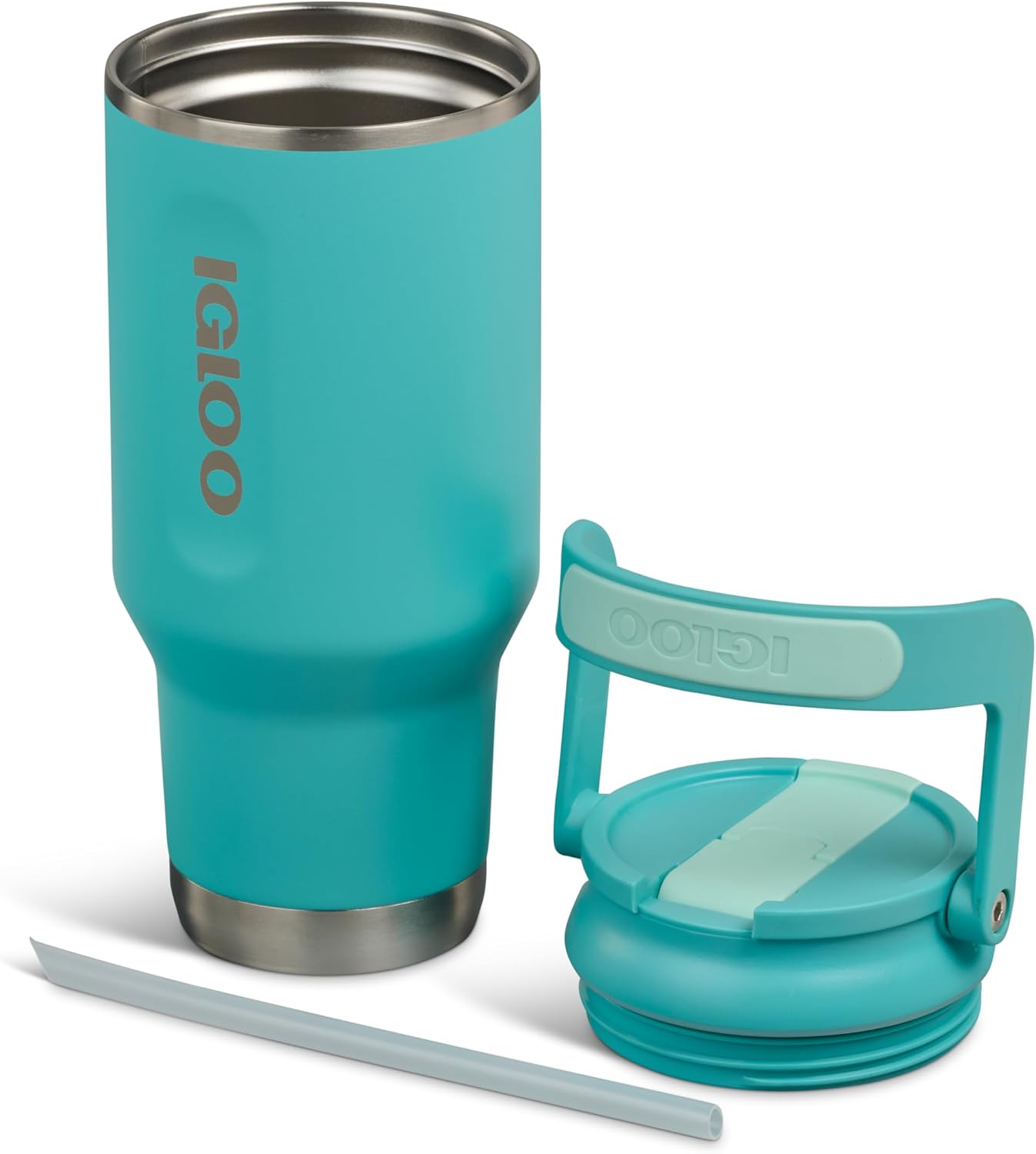 20 oz FlipNSip Tumbler, Reusable Travel Mug, Stainless Steel Insulated Hydration Cup for Hot & Cold Beverages,Seafoam