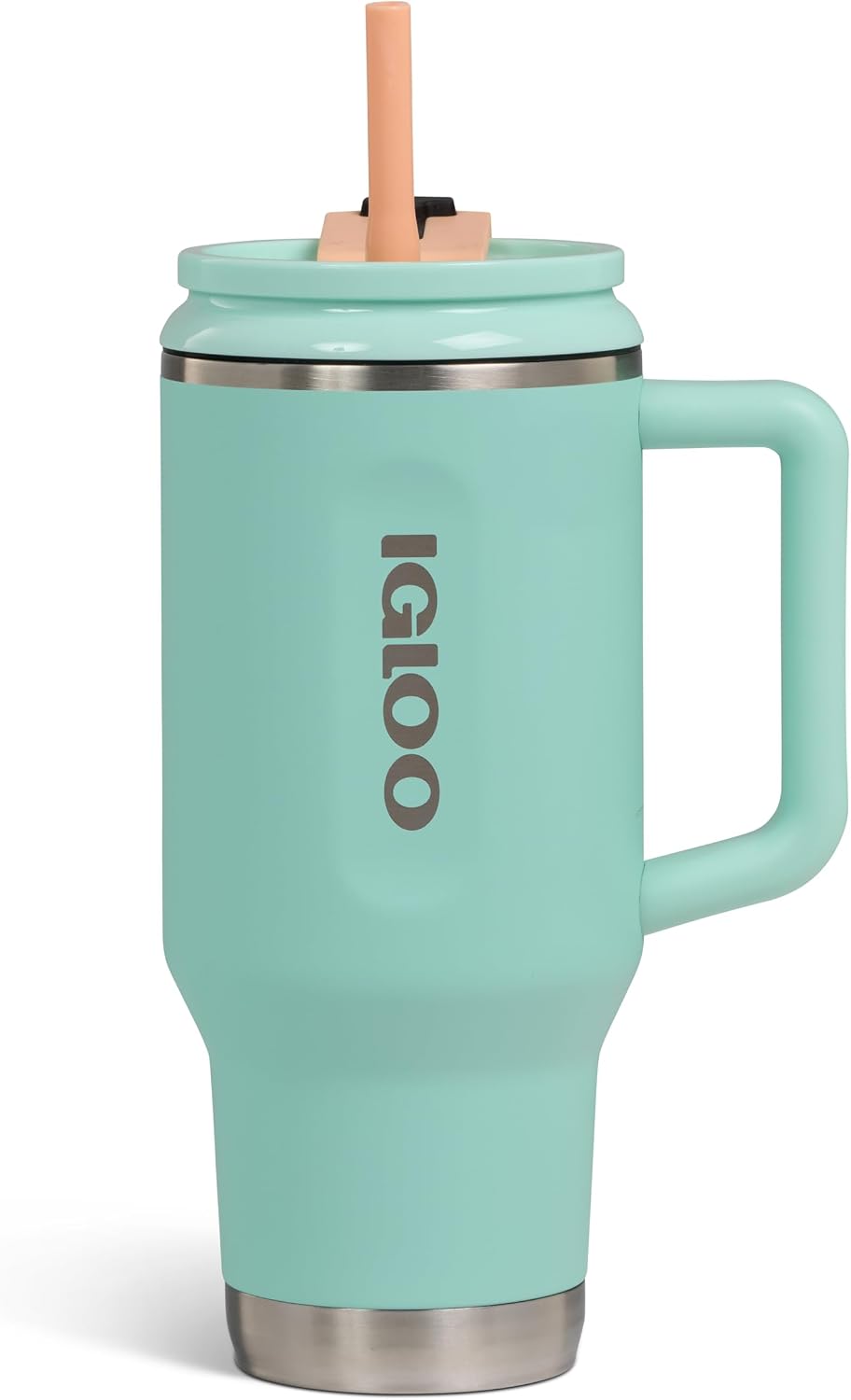 20 oz FlipNSip Tumbler, Reusable Travel Mug, Stainless Steel Insulated Hydration Cup for Hot & Cold Beverages,Seafoam