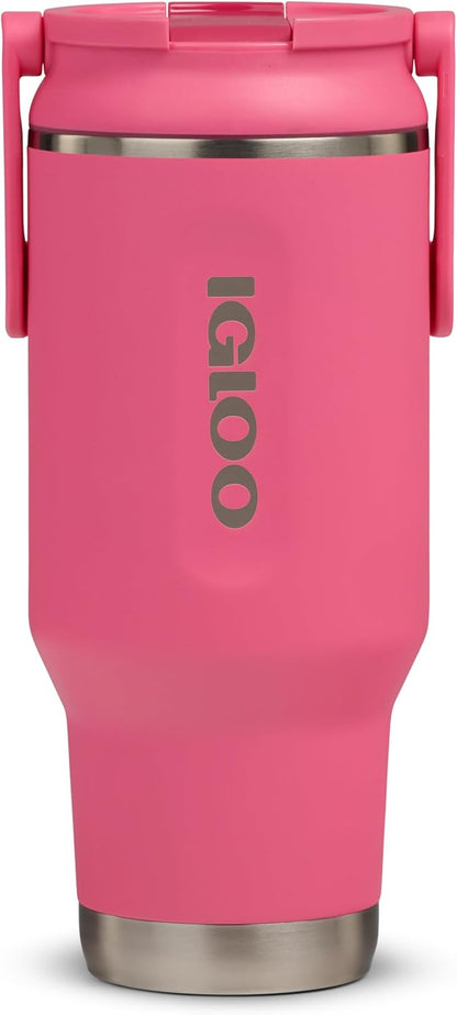20 oz FlipNSip Tumbler, Reusable Travel Mug, Stainless Steel Insulated Hydration Cup for Hot & Cold Beverages,Seafoam