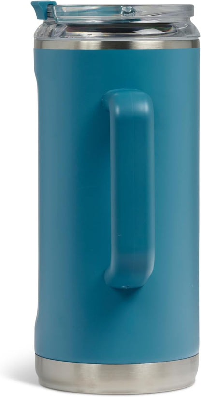 20 oz FlipNSip Tumbler, Reusable Travel Mug, Stainless Steel Insulated Hydration Cup for Hot & Cold Beverages,Seafoam