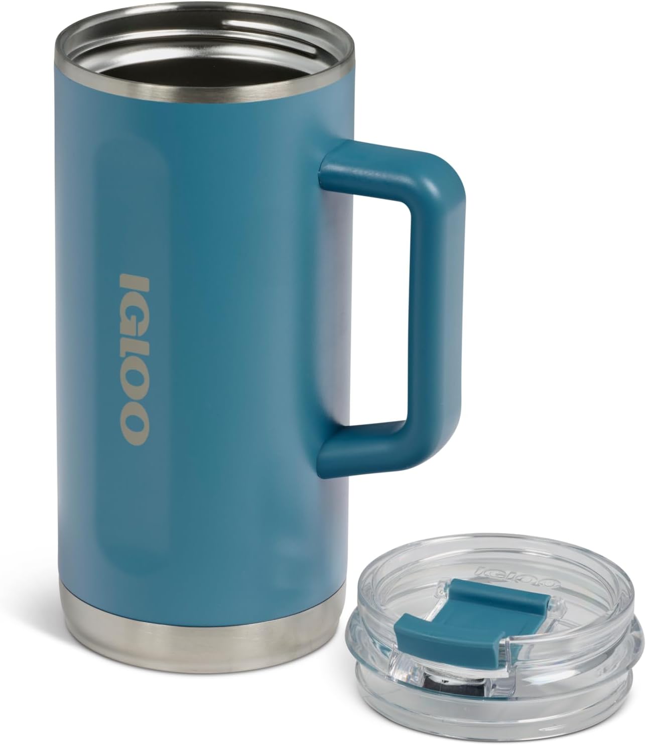 20 oz FlipNSip Tumbler, Reusable Travel Mug, Stainless Steel Insulated Hydration Cup for Hot & Cold Beverages,Seafoam