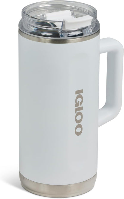 20 oz FlipNSip Tumbler, Reusable Travel Mug, Stainless Steel Insulated Hydration Cup for Hot & Cold Beverages,Seafoam