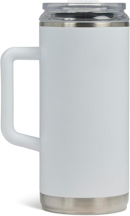 20 oz FlipNSip Tumbler, Reusable Travel Mug, Stainless Steel Insulated Hydration Cup for Hot & Cold Beverages,Seafoam