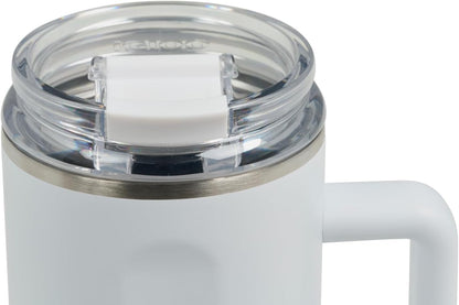 20 oz FlipNSip Tumbler, Reusable Travel Mug, Stainless Steel Insulated Hydration Cup for Hot & Cold Beverages,Seafoam