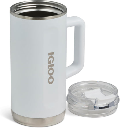20 oz FlipNSip Tumbler, Reusable Travel Mug, Stainless Steel Insulated Hydration Cup for Hot & Cold Beverages,Seafoam