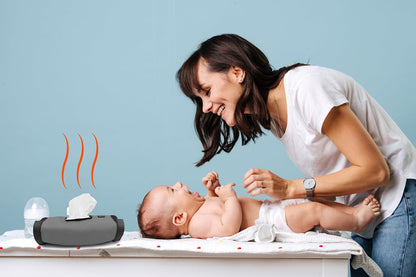 Adjustable Portable Baby Wipes Warmer Wrap. USB Rechargeable