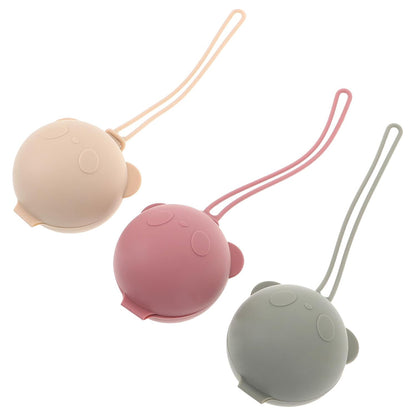 3pcs Silicone Storage Box Dustproof Portable Pacifier Holder Case with Lanyard for Travel and Nursery Use