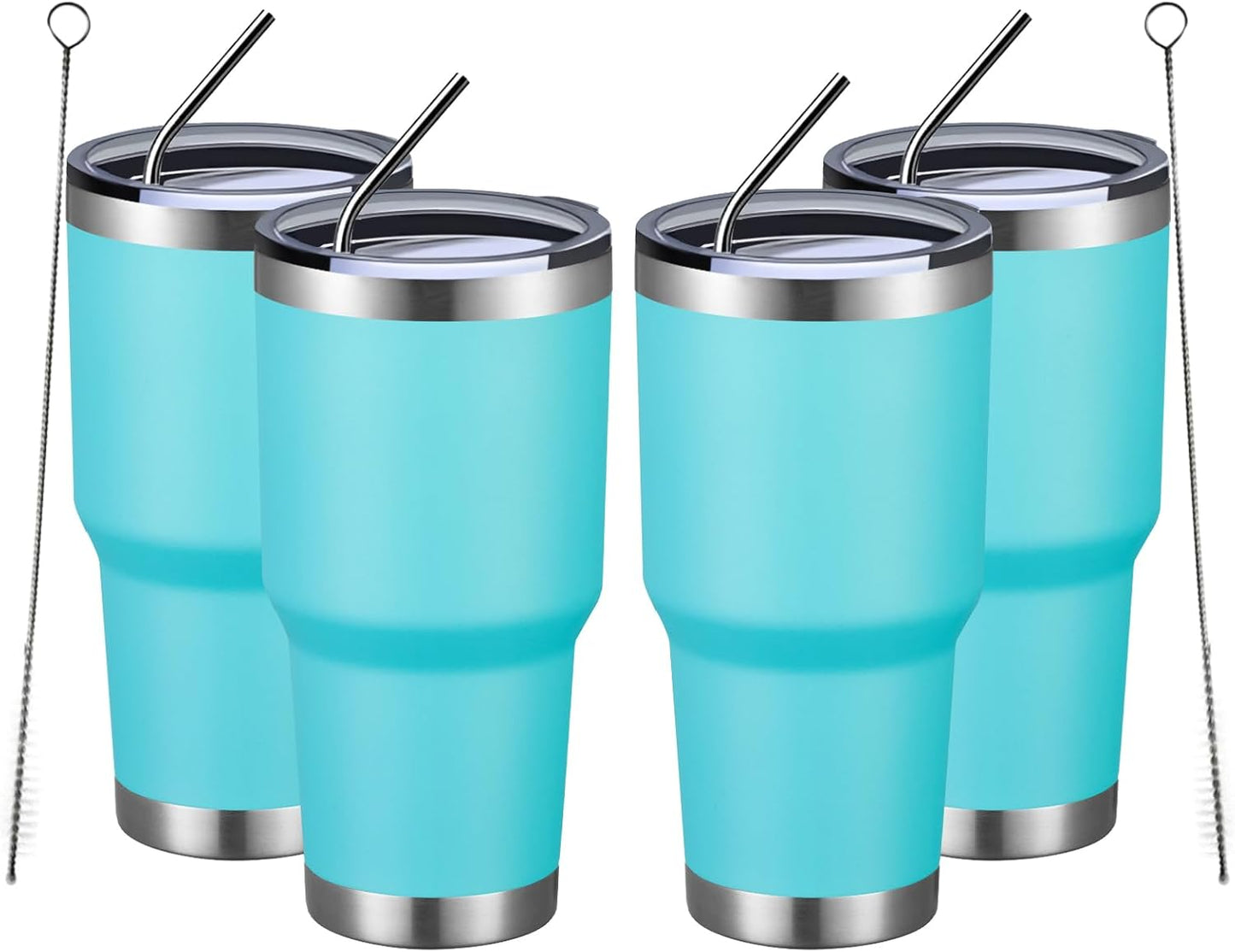 30oz Tumbler Double Wall Vacuum Insulated Travel Mug, Stainless Steel Tumbler with Lid, Durable Powder Coated Insulated Coffee Cup for Cold & Hot Drinks (Black,1 PACK)