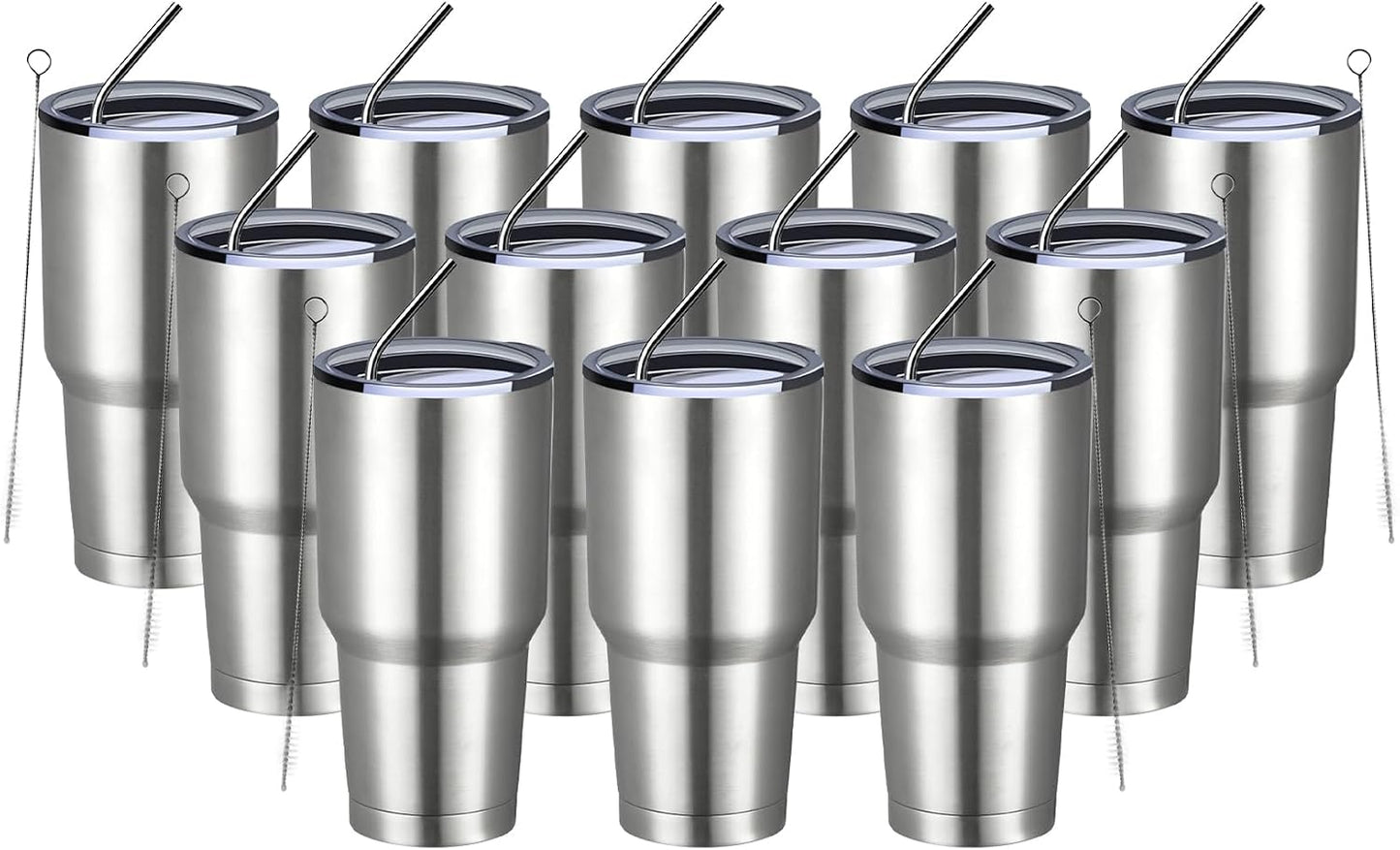 30oz Tumbler Double Wall Vacuum Insulated Travel Mug, Stainless Steel Tumbler with Lid, Durable Powder Coated Insulated Coffee Cup for Cold & Hot Drinks (Black,1 PACK)