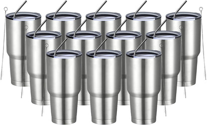 30oz Tumbler Double Wall Vacuum Insulated Travel Mug, Stainless Steel Tumbler with Lid, Durable Powder Coated Insulated Coffee Cup for Cold & Hot Drinks (Black,1 PACK)