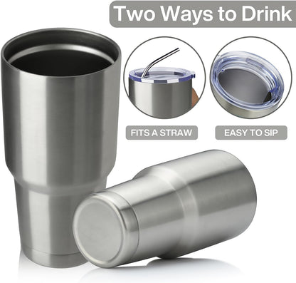 30oz Tumbler Double Wall Vacuum Insulated Travel Mug, Stainless Steel Tumbler with Lid, Durable Powder Coated Insulated Coffee Cup for Cold & Hot Drinks (Black,1 PACK)