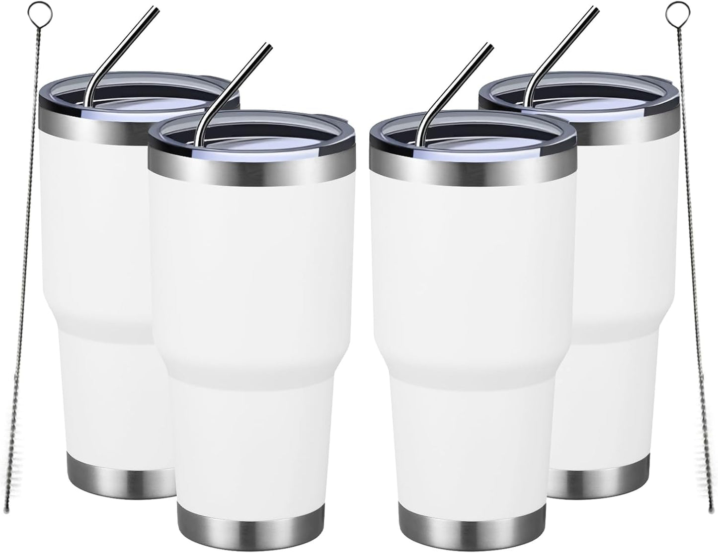 30oz Tumbler Double Wall Vacuum Insulated Travel Mug, Stainless Steel Tumbler with Lid, Durable Powder Coated Insulated Coffee Cup for Cold & Hot Drinks (Black,1 PACK)