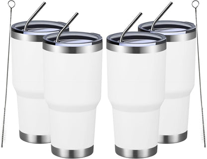 30oz Tumbler Double Wall Vacuum Insulated Travel Mug, Stainless Steel Tumbler with Lid, Durable Powder Coated Insulated Coffee Cup for Cold & Hot Drinks (Black,1 PACK)